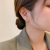 Korean jewelry exquisite AAA zircon five-pointed star 14K real gold earrings elegant sweet student women's earrings