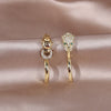 Korean jewelry exquisite copper inlaid zircon animal leopard asymmetric earrings trend women's party party earrings