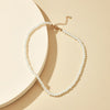 Korean trendy temperament all-match pearl necklace Female simple single-layer necklace clavicle chain