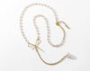 Korean version of large pearl double zircon rhinestone clavicle chain temperament female necklace jewelry