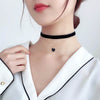 Korean version of the cute little red heart necklace female temperament wild short  chain clavicle
