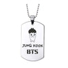 Kpop Bangtan Boys Anime Photo Name Army Pendant Necklace Silver Color Stainless Steel Chains Charms Necklace Jewelry