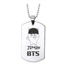 Kpop Bangtan Boys Anime Photo Name Army Pendant Necklace Silver Color Stainless Steel Chains Charms Necklace Jewelry