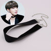 Kpop Bangtan Boys Same Velvet Chokers Necklace Trend 2021 SUGA JUNGKOOK JIMIN Fan Neutral Necklace Punk Jewelry BTS-117