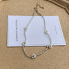 Kpop Beaded Necklace Ins Hand-woven Small Flowers Daisies Necklace Women Chic Clavicle Choker Aesthetic Accessories