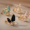 Kpop Crystal Butterfly Rings For Women Stainless Steel Charm Finger Ring Wedding Couple Jewerly Friend Gift anillos mujer