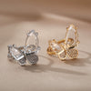 Kpop Crystal Butterfly Rings For Women Stainless Steel Charm Finger Ring Wedding Couple Jewerly Friend Gift anillos mujer