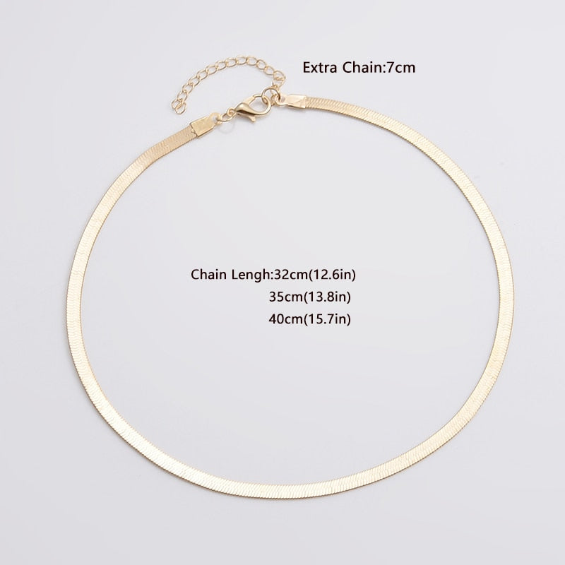 Kpop Gold Color Women's Neck Chain Choker Necklace Clavicle Minimalist Jewelry On The Neck Pendant 2021 Chocker Collar For girl