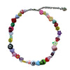Kpop Goth Harajuku Fruit Smiley Beaded Necklace  Pearl Jewelry Choker hip-hop Multicolor Trendy Clay Fruit  y2k jewelry