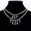 Kpop Gothic Style Women Neck Chain Streetwear CRY BABY Couple Pendant And Necklace Letter Word Collar for Girl Goth Jewelry 2021