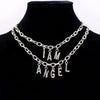 Kpop Gothic Style Women Neck Chain Streetwear CRY BABY Couple Pendant And Necklace Letter Word Collar for Girl Goth Jewelry 2021