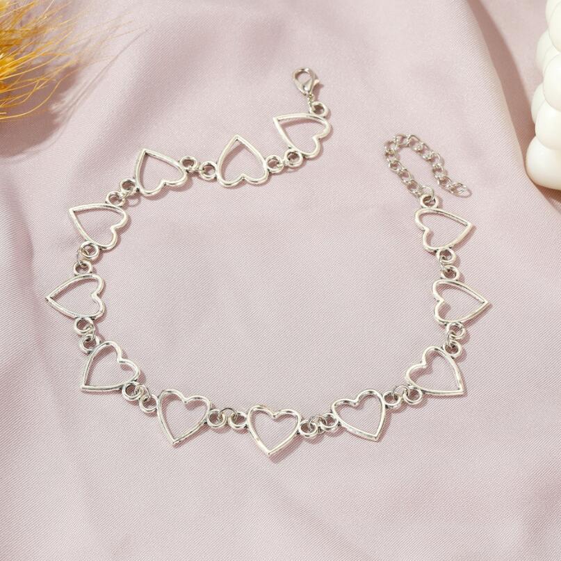 Kpop Harajuku Goth Metal Hollow Heart Neck Chains Choker Necklaces For Women Egirl Party Cosplay Aesthetic Accessories Jewelry