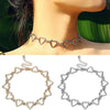 Kpop Harajuku Goth Metal Hollow Heart Neck Chains Choker Necklaces for Women Egirl Party Cosplay Aesthetic Accessories Jewelry