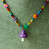 Kpop Harajuku Punk Goth Beads EMO Dice Rainbow Smiley Mushroom Pendant Necklace For Women Men Y2k Halloween Jewelry Accessories