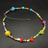 Kpop Harajuku Punk Goth Beads EMO Dice Rainbow Smiley Mushroom Pendant Necklace For Women Men Y2k Halloween Jewelry Accessories