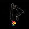 Kpop Harajuku Sun Flower Sunflower Colorful Petals Smiley Can Be Rotated Pendant Necklace igirl e boy girl aesthetic jewelry