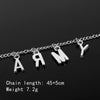 Kpop Jewelry ARMY Letter Necklace for Woman 2021 Alloy Letter Bangtan Boys Fan Necklace  Party Accessories Girl BTS-114