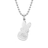 Kpop Lil Peep Love Rabbit Pendant Necklaces Beads Neck Chain Stainless Steel Charming clavicle Jewelry 2021  Collar Fans Gift