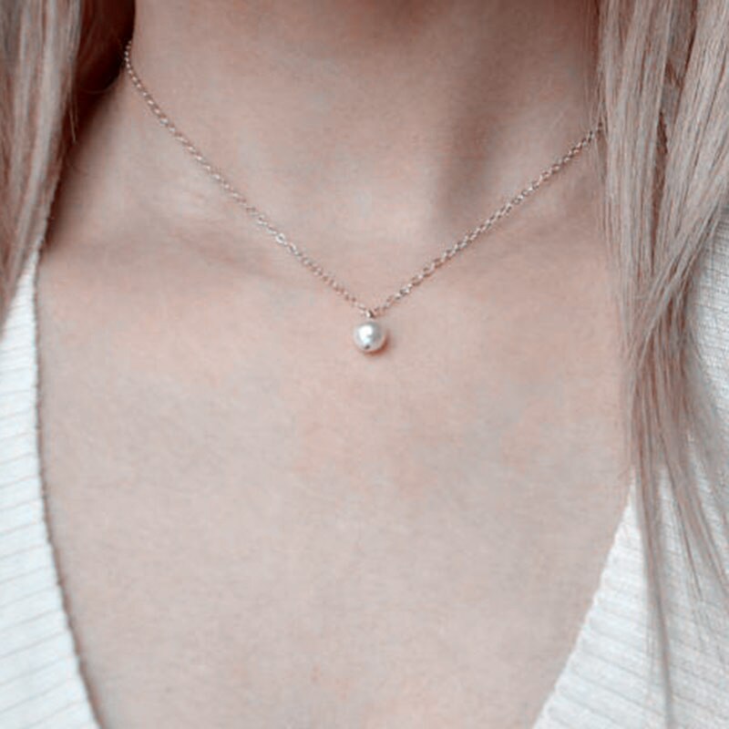 Kpop Pearl Choker Necklaces For Women Neck Chain Flower Pendant Beads Chain Boho Jewelry Decoration 2021 Collar for girl Chocker