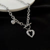 Kpop Retro Baroque Choker Heart Pendant Clavicle Chain Necklace For Men Women Egirl Goth Cool EMO Punk Grunge Jewelry 2022