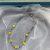 Kpop Smiley Face Choker Necklace for Women 2021 Aesthetic Cute Accessories Rainbow String Beads Jewelry Cartoon Neck Chains Gift