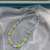Kpop Smiley Face Choker Necklace for Women 2021 Aesthetic Cute Accessories Rainbow String Beads Jewelry Cartoon Neck Chains Gift