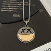 Kpop streetwear Smiley Face Necklace Goth Hip Hop Egirl Chain Smile Pendant Necklace For Women Men Girl Neck Chain Gothic Couple