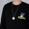 Kpop streetwear Smiley Face Necklace Goth Hip Hop Egirl Chain Smile Pendant Necklace For Women Men Girl Neck Chain Gothic Couple