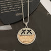 Kpop streetwear Smiley Face Necklace Goth Hip Hop Egirl Chain Smile Pendant Necklace For Women Men Girl Neck Chain Gothic Couple