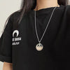 Kpop streetwear Smiley Face Necklace Goth Hip Hop Egirl Chain Smile Pendant Necklace For Women Men Girl Neck Chain Gothic Couple