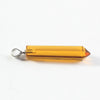 Kraft-beads Simple Style Silver Plated Hexagon Prism Pendant Yellow Citrines Necklace Link Chain Fashion Jewelry