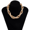KunJoe 2021 Women Necklace Chunky Thick Choker Exaggerated Hip Hip Necklace Gold Color Chain For Women Party Jewelry