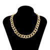 KunJoe 2021 Hip Hop Necklace Iced Out Cuban Link Chain Women Bling Rhinestone Choker Girls Clavicle Chain Rock Men Jewelry