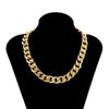KunJoe 2021 Hip Hop Necklace Iced Out Cuban Link Chain Women Bling Rhinestone Choker Girls Clavicle Chain Rock Men Jewelry