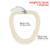 KunJoe 3pcs/set Vintage White Imitation Pearls Choker Necklace for Men Women Bohemian Big Round Pearl Wedding Neckalce Jewelry