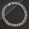 KunJoe Hip Hop Rhinestone Necklace Men Gold Color Thick Cuban Chain Punk Choker Necklace For Women Neck Collar Party Jewelry