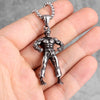 Kung Fu Taekwondo Fitness Long Men Necklaces Pendants Chain for Boyfriend Male Stainless Steel Jewelry Creativity Gift