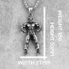 Kung Fu Taekwondo Fitness Long Men Necklaces Pendants Chain for Boyfriend Male Stainless Steel Jewelry Creativity Gift