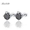 2.0ct Natural Black Spine Pure 925 Sterling Silver Stud Earrings For Women Star Christmas Jewelry Wedding Fashion Gift