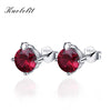 2.0ct Natural London Blue Topaz Pure 925 Sterling Silver Stud Earrings For Women Star Christmas Jewelry Wedding Gift