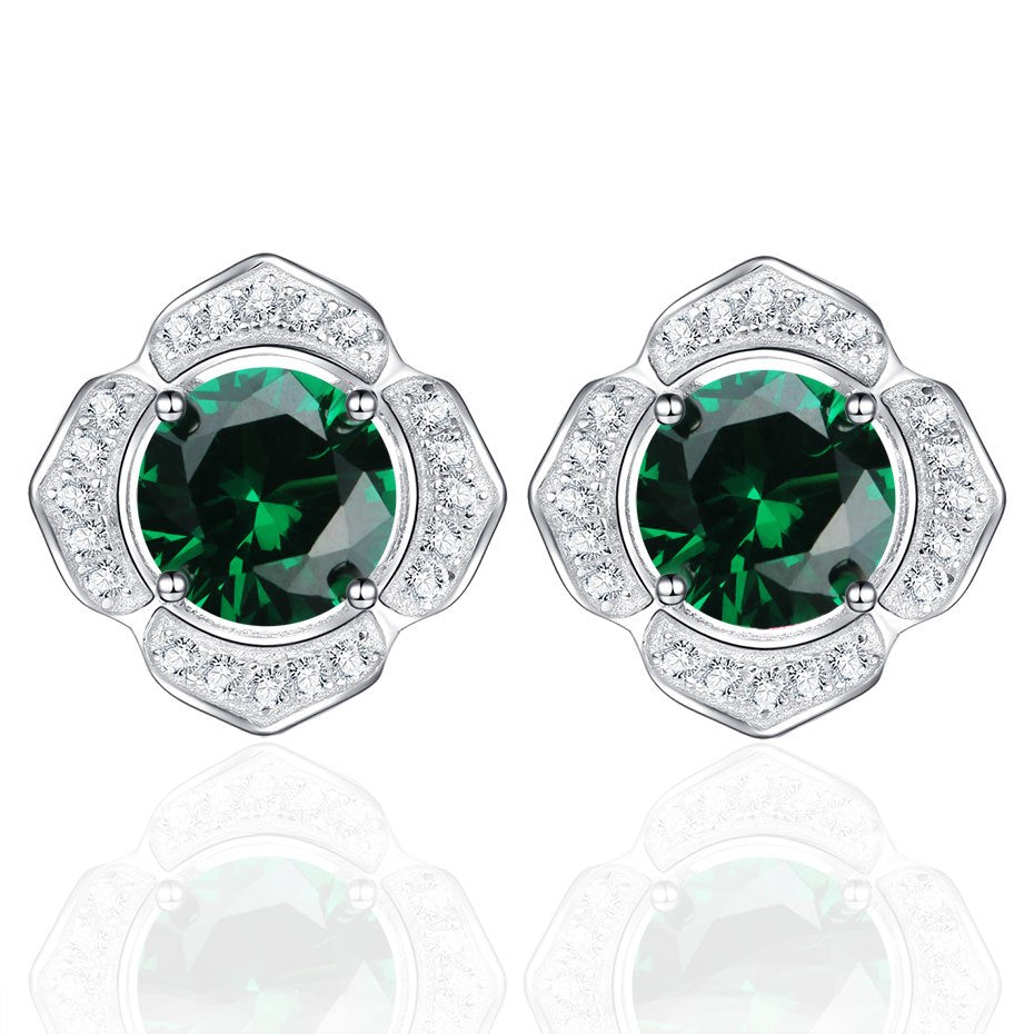 Gemstone Tanzanite CZ Stud Earrings For Women 100% Solid 925 Sterling Silver Jewelry Engagement Fashion Hot Wholesale