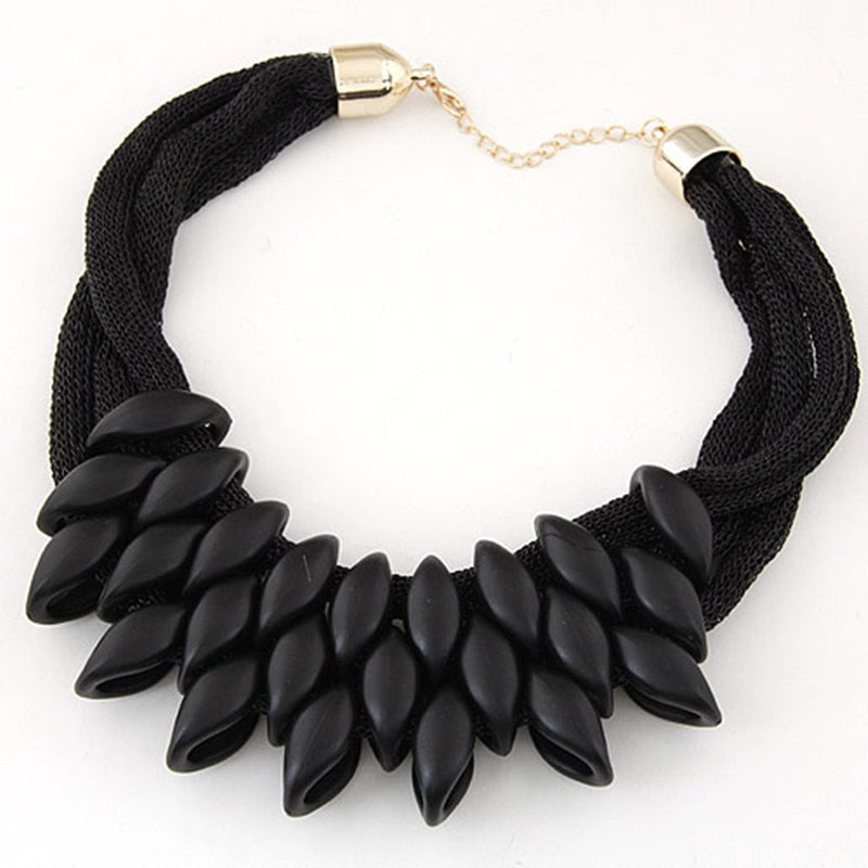 Bib Necklace For Women Collares Choker Necklace Collar Statement Necklace Women Weaving Geomertric Necklaces & Pendants