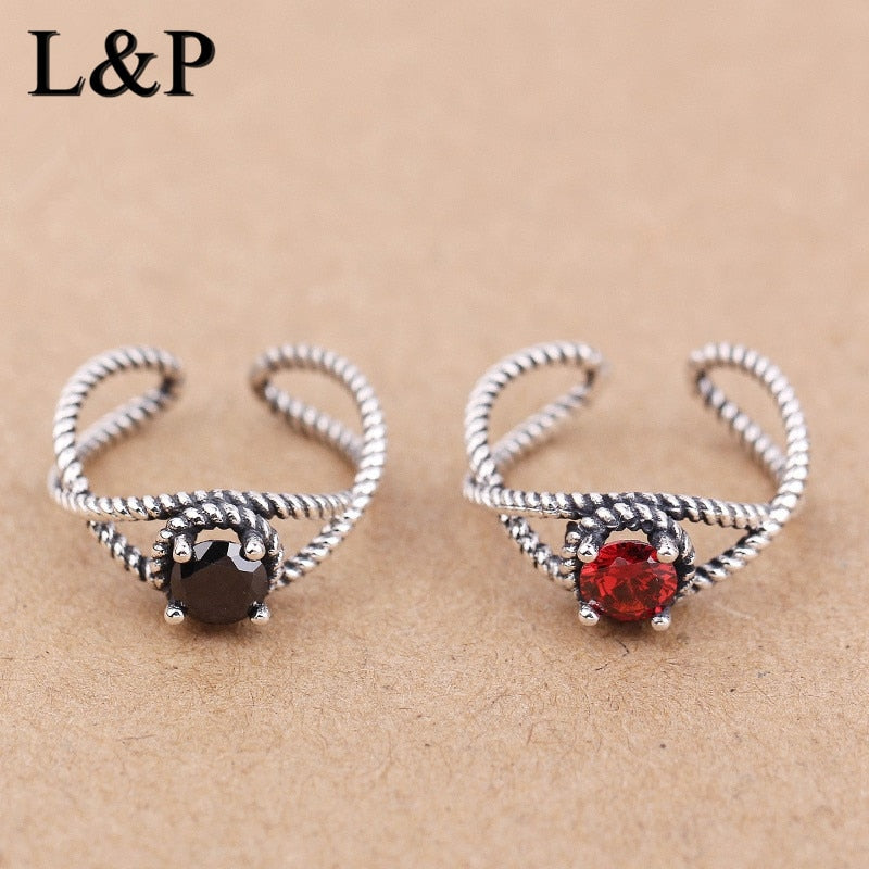 Elegant Retro Agate Ring 100% Sterling Silver Ring For Women Men, Natural Gemstone Fine Jewelry Wholesale For Christmas Gift