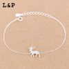 Handmade Design Fashion 925 Sterling Silver reindeer Bracelets&Bangles For Women Fine Jewel Gift Christmas Gift
