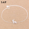 Handmade Design Fashion 925 Sterling Silver reindeer Bracelets&Bangles For Women Fine Jewel Gift Christmas Gift