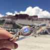 Handmade Nepal Moonstone Hand Bracelet&Bangle For Women Lady Elegance Real 925 Sterling Silver Bracelet Anniversary Gift