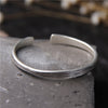 Retro Silver Bangles For Women Bohemia S990 Sterling Silver Jewelry Handmade Simple Fashion Opening