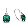 Silver 925 Earrings for Women Fashion Green Crystal Smoky Quartz Earrings Silver Jewelry Female Natural Stone Jewelry