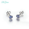 925 Sterling Silver Jewelry Blue Earrings Natural Tanzanite Silver Gemstone Elegant Stud Earrings For Women Bijoux Gift
