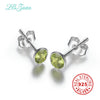 925 Sterling Silver Jewelry Gemstone Earrings Emerald Crystal Elegant Stud Earrings For Women Bijoux Fine Jewelry Gift
